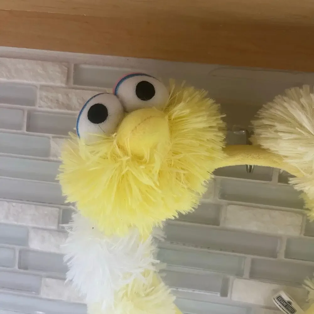 USJ Sesame Street Big Bird Pom Pom Plush Headband Universal Studios Japan Rare